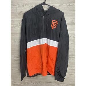 MLB San Francisco Giants 1/4 Zip Windbreaker Jacket Size L